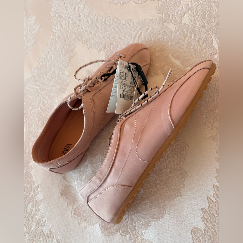 Blush Pink Satin fabric Women's Shoes